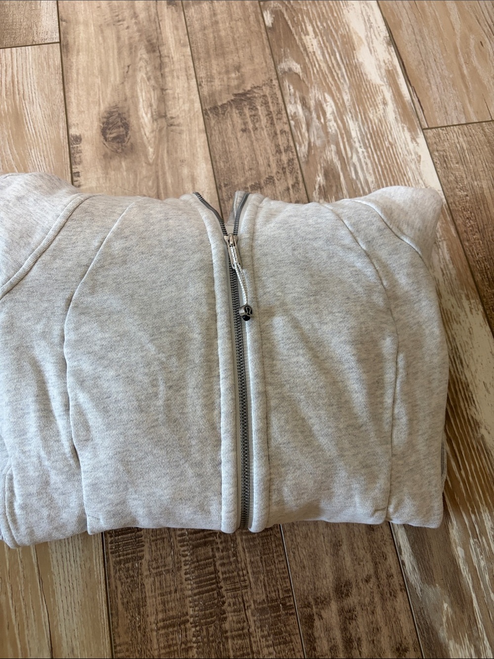 lululemon athletica Light Gray Quilted Zip-Up Sweater